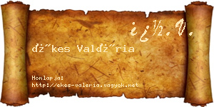 Ékes Valéria névjegykártya