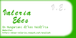 valeria ekes business card